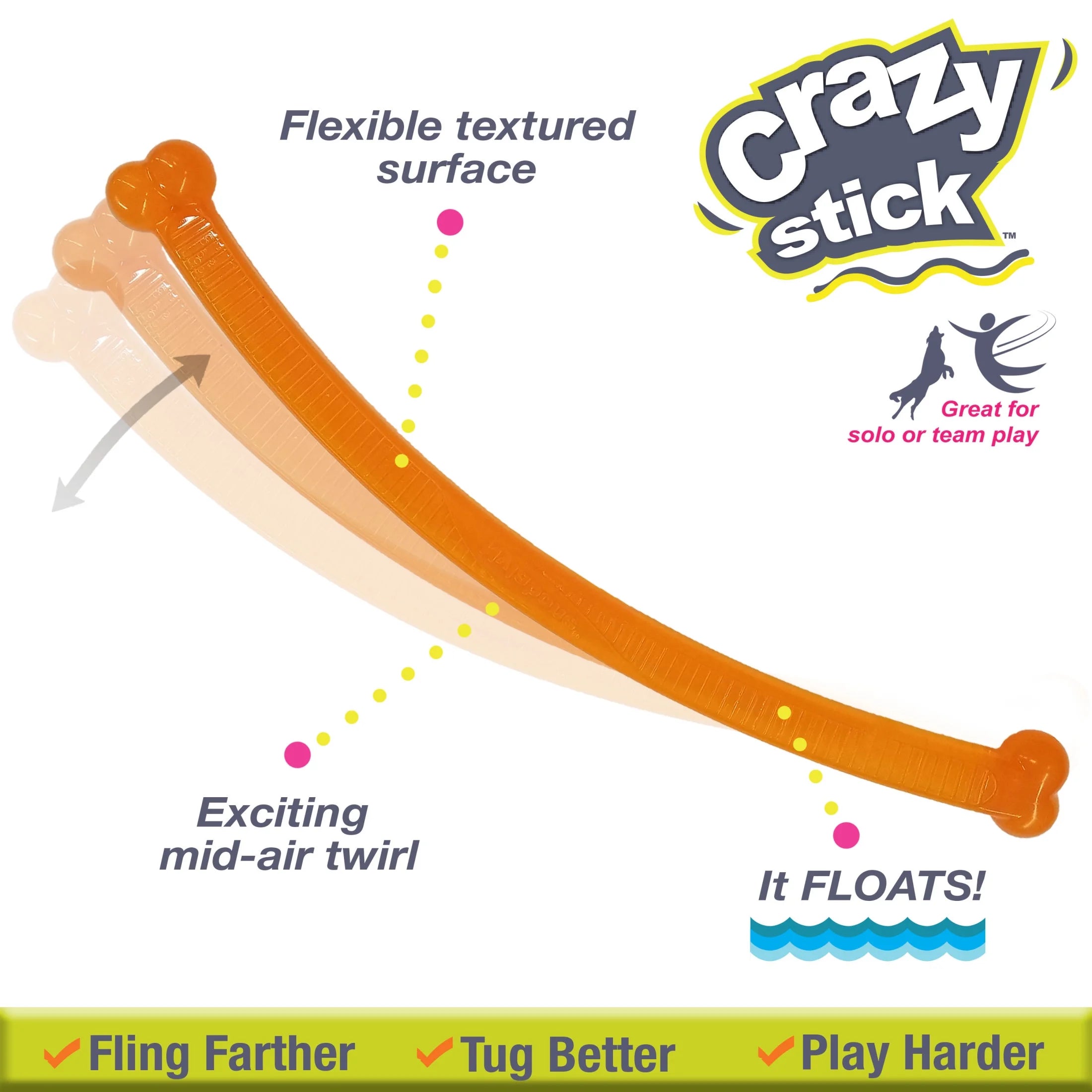 Power Play Crazy Stick Dog Toy (1 Count)