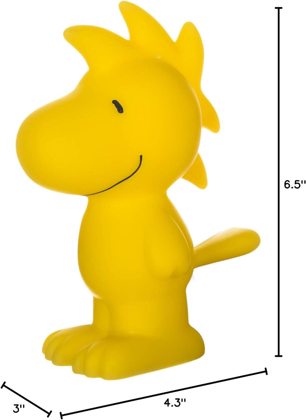 for Pets Charlie Brown Woodstock Vinyl Squeaker Dog Toy | Squeaky Dog Toy for All Dogs | Charlie Brown Plastic Dog Toys for Aggressive Chewers - Fun and Cute Yellow Dog Chew Toy, 5.5 Inch