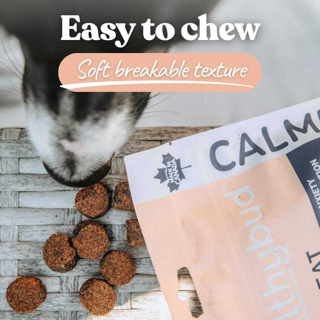 Calming Aid, Natural Duck Dog Treats & Toppers for Stress Relief - Dog Separation Anxiety, Stress Reduction, Aggression Relief - Support Calm, Immunity Health (4.6 Ounces)