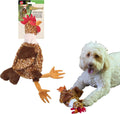 Skinneeez No Crinklers Stuffing-Free Chicken Plush Dog Toy with Squeaker for Medium and Large Dogs, 17-Inch