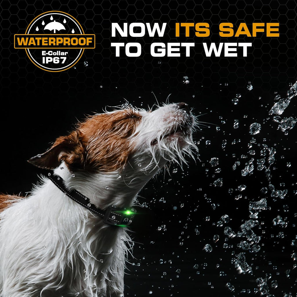 Training Collar for Large Dog [Spark K9] 124 Levels Dog Training Collar with Remote 1100Yd Range, Night-Light Mode Dog E Collar for Medium Dogs IP67 Waterproof (Punk)